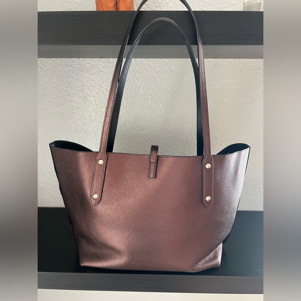 Coach Market Tote Bag in Metallic Bronze - Picture 9 of 11